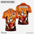 Frenzidea Bowling And Pins Fire Storm Customized Name 3D Shirt ( 6 Colors)