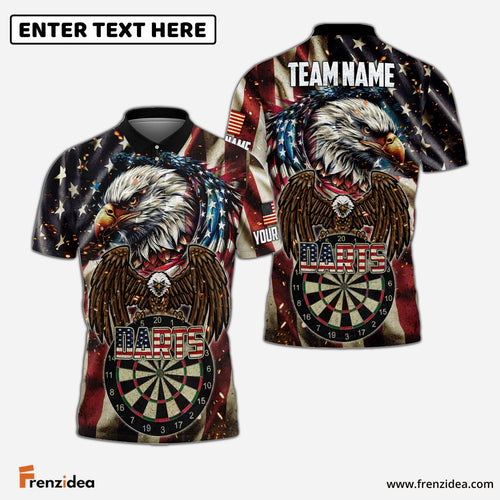 Frenzidea Darts American Eagles Pride Patriot Personalized Name Team Name 3d Shirt