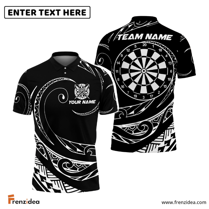 Frenzidea Darts Hawaii Polynesian Personalized Name, Team Name 3D Shirt (4 Colors)