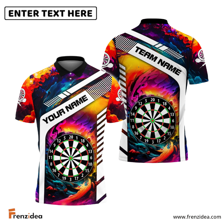 Frenzidea Rainbow Dart Board Personalized Name 3D Shirt