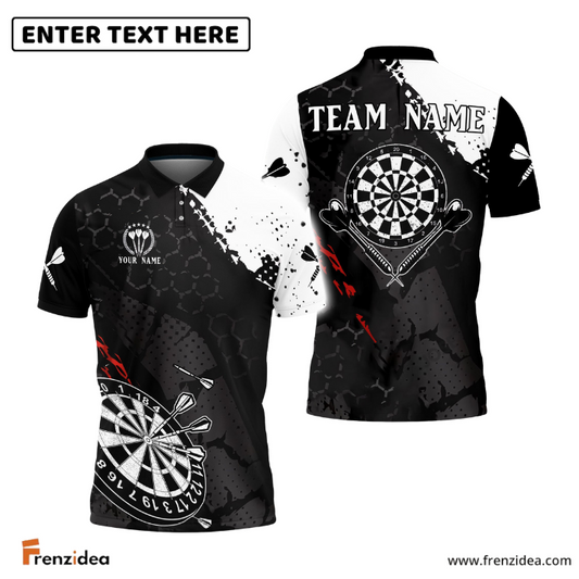 Frenzidea Black White Pattern Custom Darts Shirts