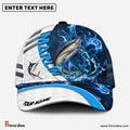 Frenzidea Marlin Fishing White Blue Lava Sport Personalized Cap