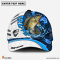 Frenzidea Crappie Fishing White Blue Lava Sport Personalized Cap