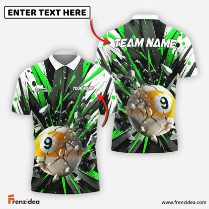 Frenzidea Billiards Ball 9 Breaking Bad Personalized Name Shirt (4 Colors)