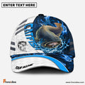 Frenzidea Catfish Fishing White Blue Lava Sport Personalized Cap