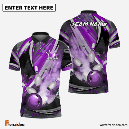 Frenzidea Bowling And Pins Dejavu Drift Multicolor Customized Name 3D Shirt ( 4 Colors )
