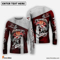 Frenzidea Personalized Fishing Red Custom Name Shirt