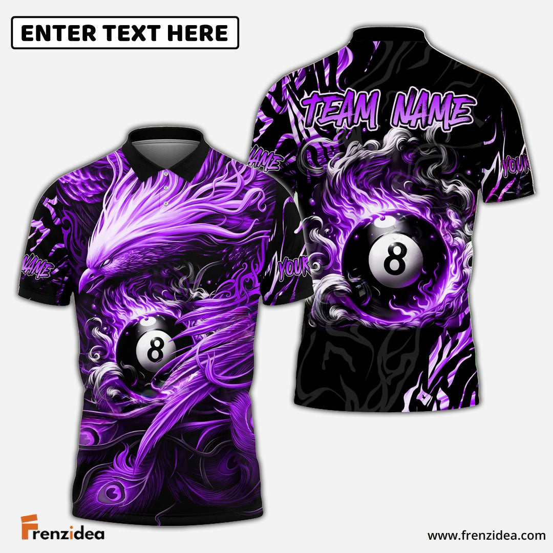 Frenzidea Billiards Ball 8 Phoenix Arisen Personalized Shirt (4 Colors)