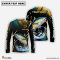 Frenzidea Tuna Fishing Golden With Skinfish Pattern Custom Name & Team Name 3D Shirts