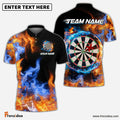 Frenzidea Darts Double Fire Personalized Name, Team Name Shirt (4 colors)