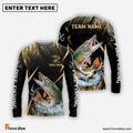 Frenzidea Pike Fishing Golden With Skinfish Pattern Custom Name & Team Name 3D Shirts