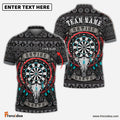 Frenzidea Darts Native American Skull 2 Personalized Name, Team Name Shirt