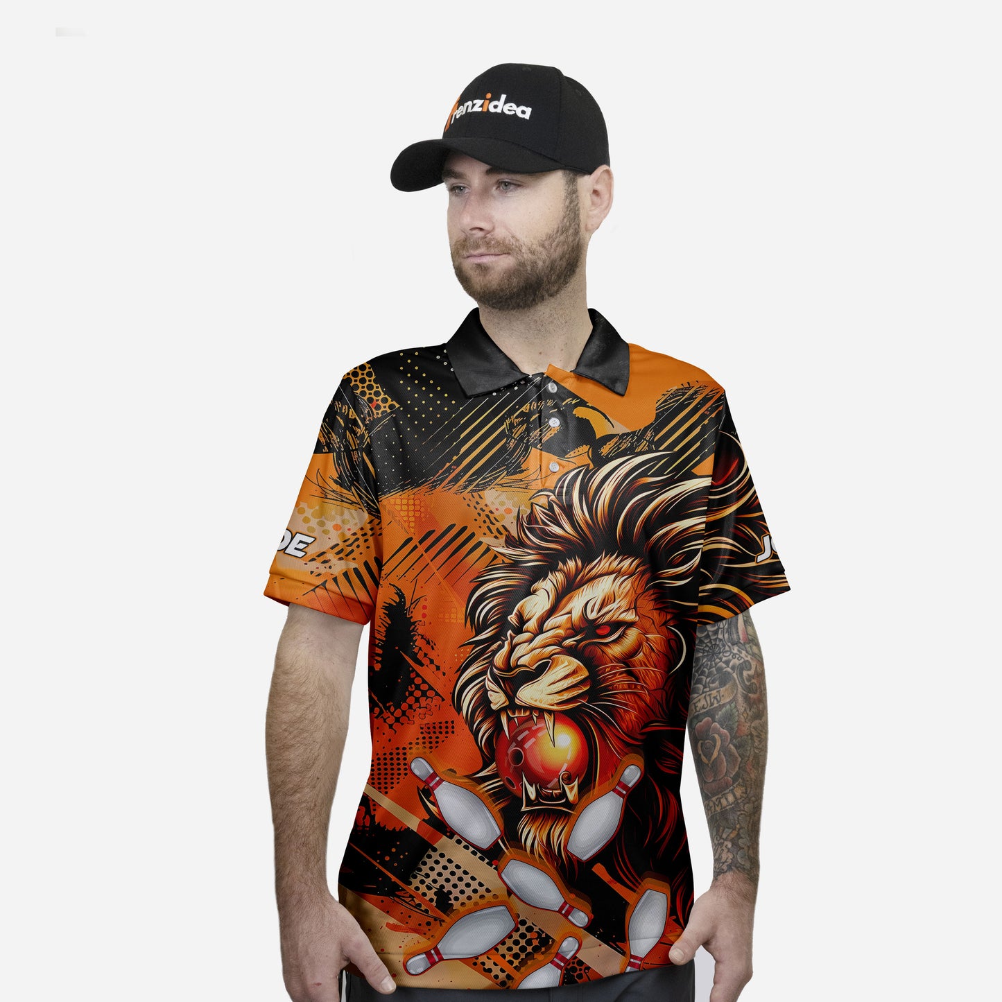 Frenzidea The Tiger and Bowling Personalized Name, Team Name 3D Shirt (5 Colors)