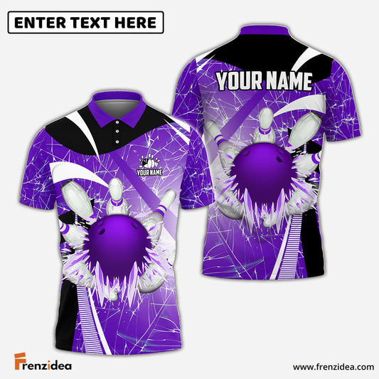 Frenzidea Bowling And Pins Ice Breaker Customized Name 3D Shirt (4 Colors)