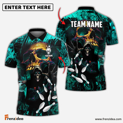Frenzidea Bowling And Pins Depression Bringer Reaper Customized Name 3D Shirt (4 Colors)