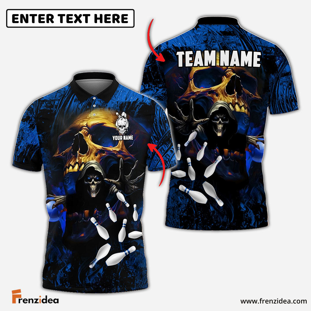 Frenzidea Bowling And Pins Depression Bringer Reaper Customized Name 3D Shirt (4 Colors)