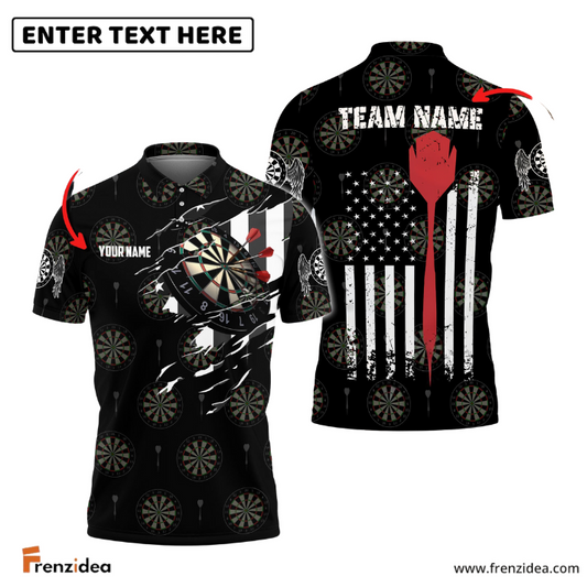 Frenzidea American Athlete Red Custom Darts Shirts