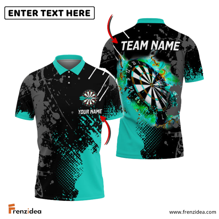 Frenzidea Paint Style Darts Personalized Name, Team Name 3D Shirt (4 Colors)