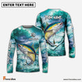 Frenzidea Tuna Fishing Teal Thunderstorm Name & Team Name 3D Shirts