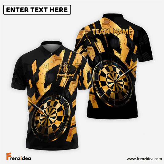 Frenzidea Darts Golden Precision Personalized Name, Team Name Shirt (6 Colors)