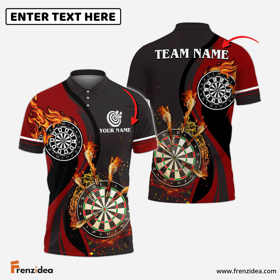 Frenzidea Dart Fire Personalized Name, Team Name 3D Shirt (6 Colors)