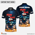 Frenzidea Bowling Fear the Ball Cartoon Power Style Customized Name, Team Name 3D Shirt (4 Colors)