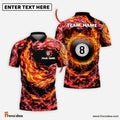 Frenzidea Billiards 8 Ball Double Firestorm Personalized Name Shirt (4 Colors)