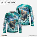Frenzidea Catfish Fishing Teal Thunderstorm Name & Team Name 3D Shirts