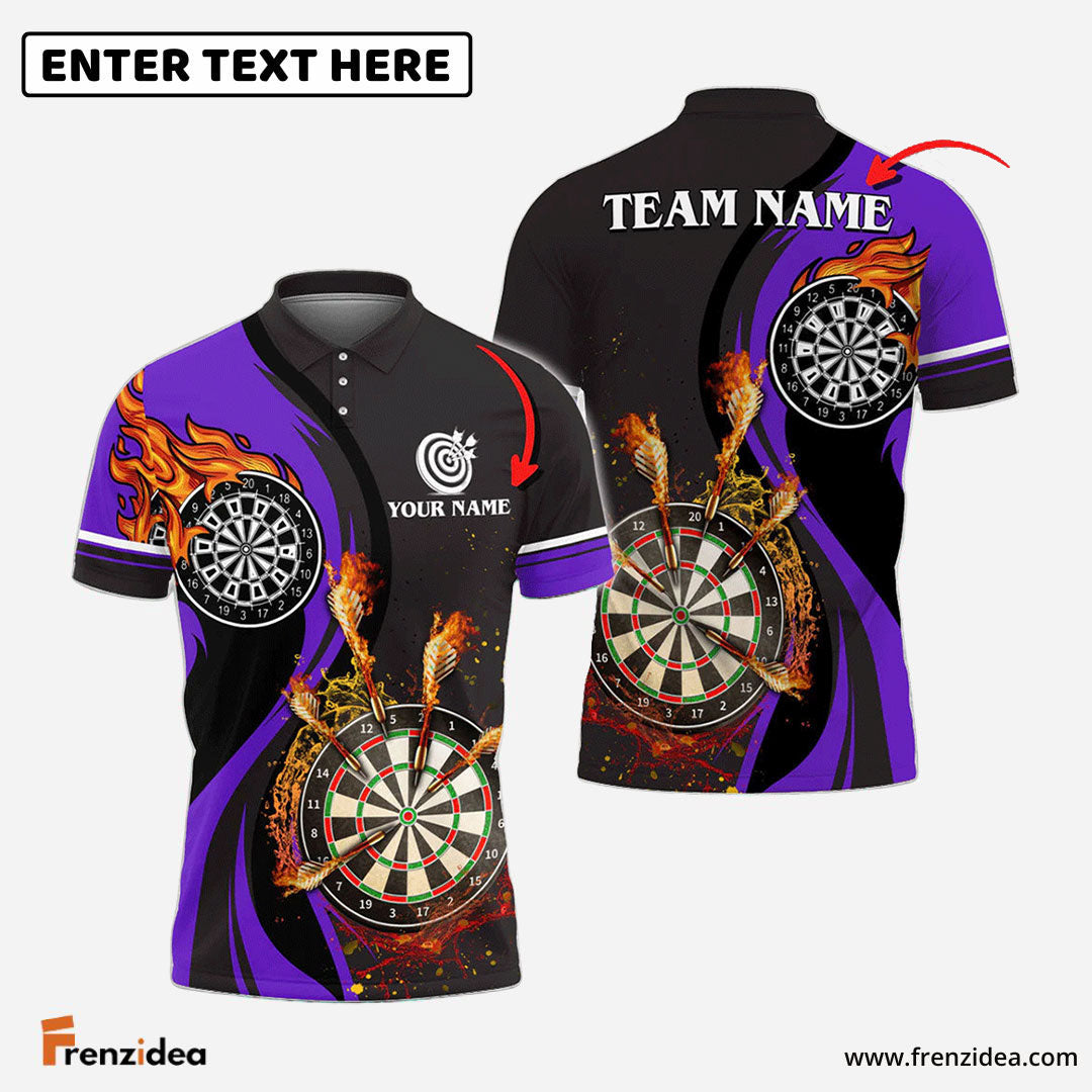 Frenzidea Dart Fire Personalized Name, Team Name 3D Shirt (6 Colors)