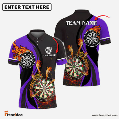 Frenzidea Dart Fire Personalized Name, Team Name 3D Shirt (6 Colors)