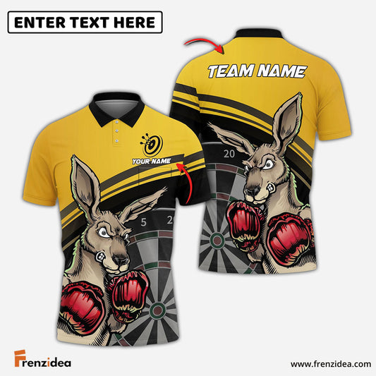 Frenzidea Darts Kangaroo Personalized Name, Team Name 3D Shirt