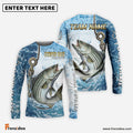 Frenzidea Striped Bass Fishing Golden Hook Graphic Sport Custom Name & Team Name 3D Shirts