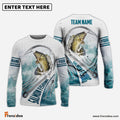 Frenzidea Crappie Fishing White Fin Water Sport Custom Name & Team Name 3D Shirts