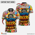 Frenzidea Darts And Beer That's Why I'm Here 2 Personalized Name, Team Name Shirt