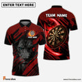 Frenzidea Darts Gazing Lion Personalized Name Team Name Shirt (4 colors)