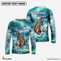 Frenzidea Trout Fishing Teal Thunderstorm Name & Team Name 3D Shirts
