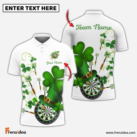 Frenzidea Darts 4 Leaf Clover Personalized Shirt