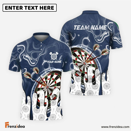 Frenzidea Darts Wave Pattern Personalized Name, Team Name Shirt (4 Colors)