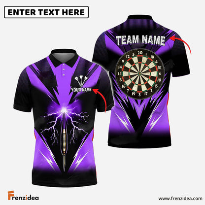 Frenzidea Darts Shocking Arrow Personalized Name, Team Name 3D Shirt (4 Colors)