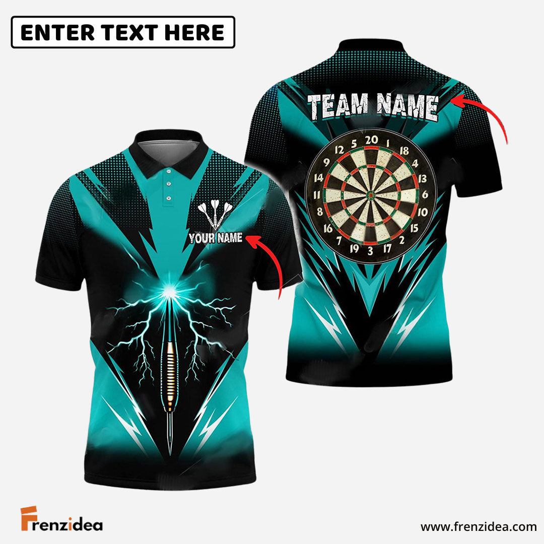 Frenzidea Darts Shocking Arrow Personalized Name, Team Name 3D Shirt (4 Colors)