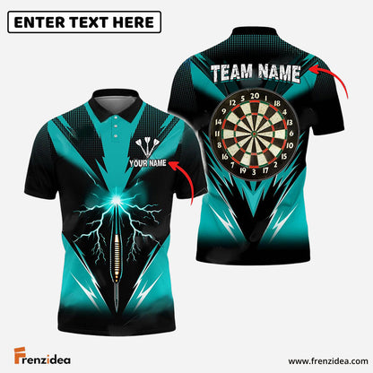 Frenzidea Darts Shocking Arrow Personalized Name, Team Name 3D Shirt (4 Colors)