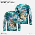 Frenzidea Pike Fishing Teal Thunderstorm Name & Team Name 3D Shirts