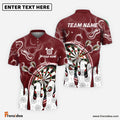 Frenzidea Darts Wave Pattern Personalized Name, Team Name Shirt (4 Colors)