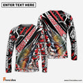 Frenzidea Trout Fishing Red Grunge Camo Custom Name & Team Name 3D Shirts