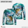 Frenzidea Walleye Fishing Teal Thunderstorm Name & Team Name 3D Shirts