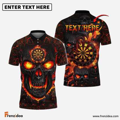 Frenzidea Darts Fire Skull Personalized Name 3D Shirt