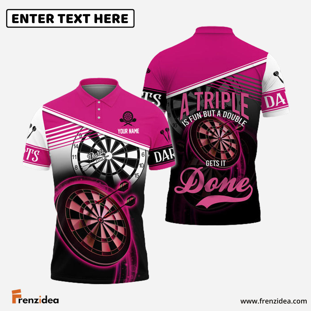 Frenzidea Darts Triple Is Fun Personalized Name 3D Shirt