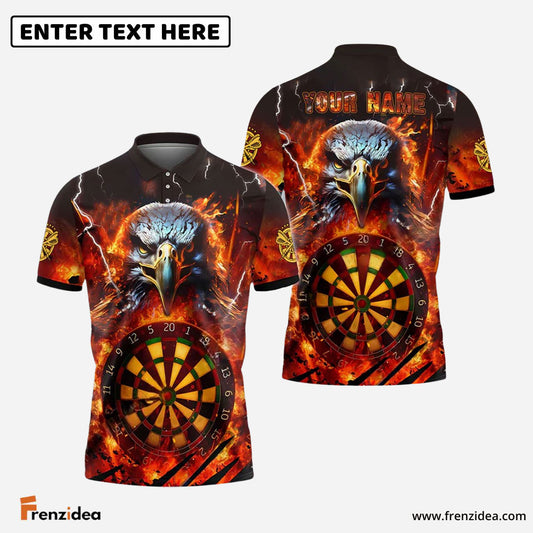 Frenzidea Dart Flame Eagle 2 Personalized Name 3D Shirt