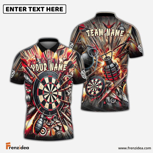 Frenzidea Darts Explosion Multicolor Options Personalized Name, Team Name 3D (4 Colors)